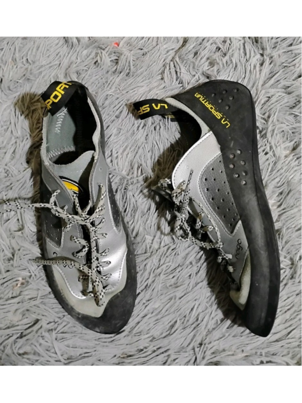 La Sportiva Nago Women's Size 7.5 Grey Leather Rock Climbing Shoes